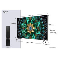 TCL TV Set|TCL|55 "|4K Ultra HD|3840 x 2160 pixels|Flat|16:9|QD-Mini LED|55Q6C