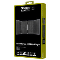 Sandberg 421-20 Solar Charger 40W LightWeight, USB-A, USB-C PD + DC outputs