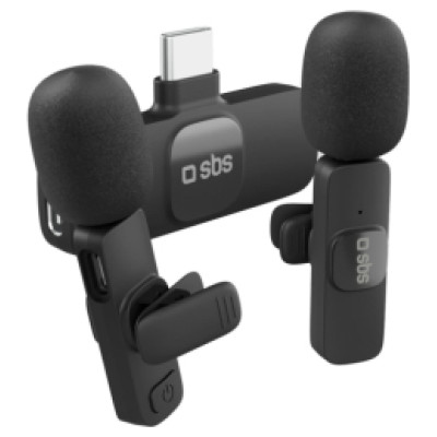 SBS Bezvadu mikrofoni SBS USB-C receiver 2x clip mic