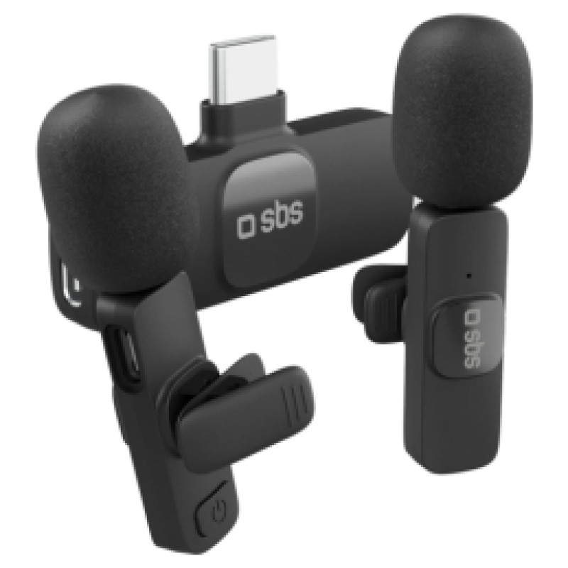 SBS Bezvadu mikrofoni SBS USB-C receiver 2x clip mic
