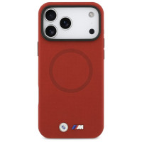 BMW M FW Metal Logo MagSafe Case for iPhone 17 Pro Max - Red