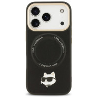 Karl Lagerfeld Big Strap Choupette Metal Logo MagSafe Case for iPhone 17 Pro - Black
