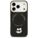 Karl Lagerfeld Big Strap Choupette Metal Logo MagSafe Case for iPhone 17 Pro - Black
