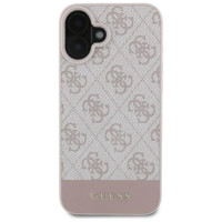 Guess 4G Bottom Stripe iPhone 16 Case - Pink
