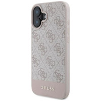 Guess 4G Bottom Stripe iPhone 16 Case - Pink