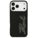 Karl Lagerfeld FW Grained Signature Logo Case for iPhone 17 Pro Max - Black