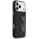 Karl Lagerfeld FW Grained Signature Logo Case for iPhone 17 Pro Max - Black