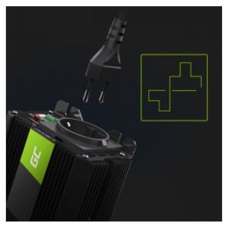 Green Cell PRO Car Power Inverter Converter 24V to 230V 300W/ 600W with USB