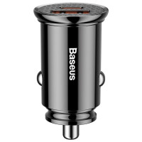 Baseus Circular PPS smart car charger with USB Quick Charge 4.0 QC 4.0 and USB-C PD 3.0 SCP ports black (CCALL-YS01)