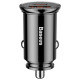 Baseus Circular PPS smart car charger with USB Quick Charge 4.0 QC 4.0 and USB-C PD 3.0 SCP ports black (CCALL-YS01)