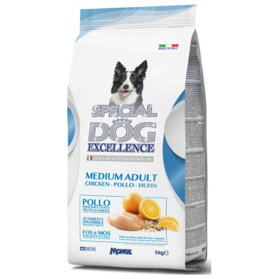 Monge SPECIAL DOG Excellence Medium Adult 3 kg - barība suņiem