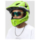 Rockbros TT-32004 Shark Children's Bike Helmet with Detachable Jaw Size M (54-58) - Green