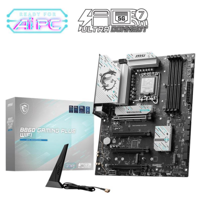 MSI Mainboard|MSI|Intel B860 Express|LGA1851|Memory DDR5|Memory slots 4|B860GAMINGPLUSWIFI