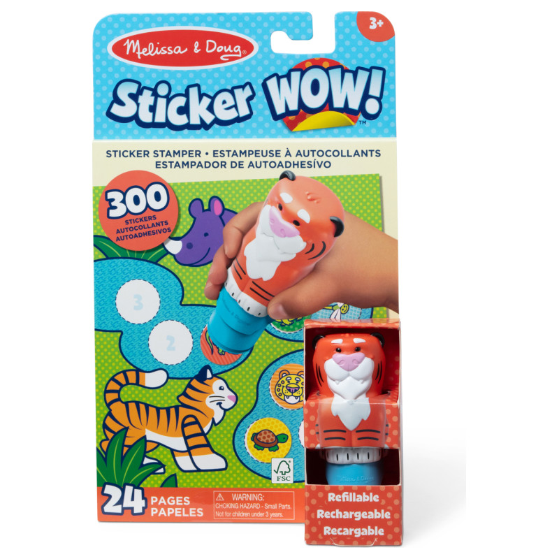 Melissa & Doug Uzlīmju grāmata MELISSA Sticker WOW! Aktivitā&scaron;u komplekts &ndash; Tīģeris