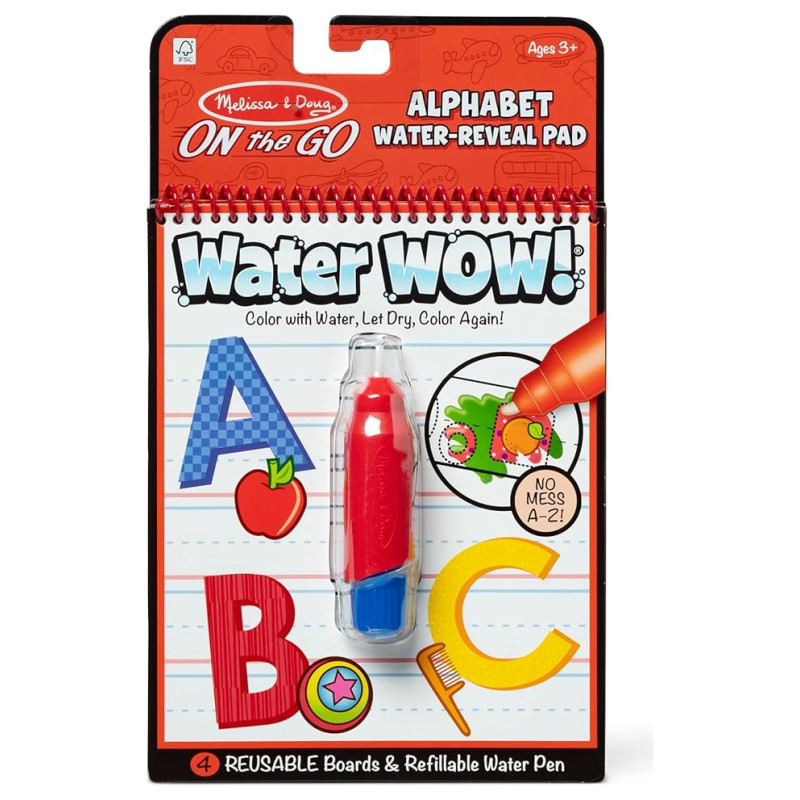 Melissa & Doug Water Wow! Ūdens krāsojamā grāmata &ndash; Alfabēts