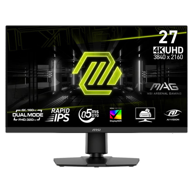 MSI LCD Monitor|MSI|MAG 272URDF E16|27"|Gaming/4K|Matte|Panel IPS|3840x2160|16:9|160Hz|0.5 ms|Colour Black|MAG272URDFE16