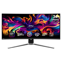 MSI Monitor|MSI|34"|Gaming/Curved/21 : 9|Panel QD-OLED|3440x1440|240|Matte|0.03 ms|Swivel|Height adjustable|Tilt|Colour Black|MPG341CQPXQD-OLED