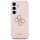 Guess Silicone Big 4G Logo Bottom Script Case for Samsung Galaxy S25 - Pink