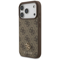 Guess 4G Small Classic Logo MagSafe case for iPhone 17 Pro - brown