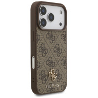 Guess 4G Small Classic Logo MagSafe case for iPhone 17 Pro - brown