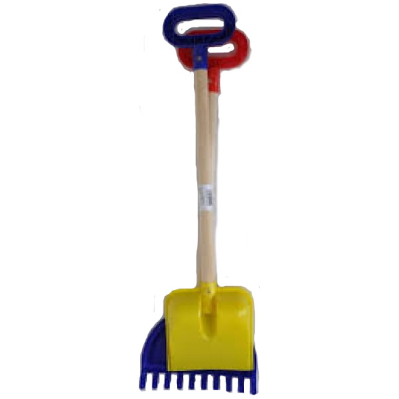 Malimas Lāpsta + grābeklis ar koka kātu 60 cm (4453)