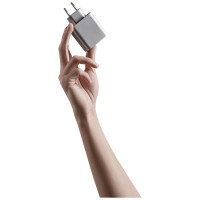 Cuktech 65W GaN 2xUSB-C 1xUSB-A Wall Charger - Gray