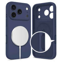 Tech-Protect Silicone MagSafe Case for iPhone 17 Pro - Navy Blue