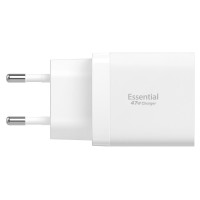 Spigen Essential EE472EU 2-port USC-C 47W wall charger - white