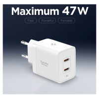 Spigen Essential EE472EU 2-port USC-C 47W wall charger - white