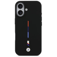 BMW M Silicon Tricolor Line MagSafe Case for iPhone 17 - Black