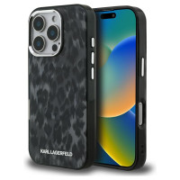 Karl Lagerfeld IML Leopard Pattern MagSafe Case for iPhone 16 Pro Max - Black