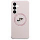 Karl Lagerfeld Silicone Karl & Choupette Heads MagSafe Case for Samsung Galaxy S25 FE - Pink
