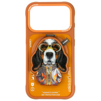 Nimmy Cool&Cute 2.0 Dog Case for iPhone 17 Pro Max with Magnetic Hanger - Orange
