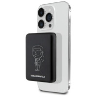 Karl Lagerfeld Ikonik MagSafe 5W 3000mAh Inductive Power Bank - Black