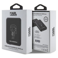 Karl Lagerfeld Ikonik MagSafe 5W 3000mAh Inductive Power Bank - Black