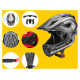 Rockbros [RETURNED ITEM] Children's bicycle helmet with detachable visor Rockbros TT-32SBTG-S size S - gray