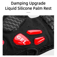 Rockbros S169BR XXL cycling gloves with gel inserts - black and red