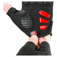 Rockbros S169BR XXL cycling gloves with gel inserts - black and red