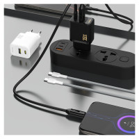 Dudao A27MaxCEU PD QC 35W USB-A USB-C Wall Charger with USB-C Cable - White