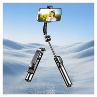 Dudao Selfie stick Dudao F18S 4-in-1 foldable tripod with remote control - black