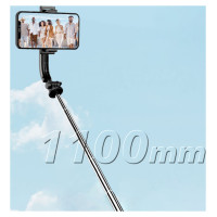 Dudao Selfie stick Dudao F18S 4-in-1 foldable tripod with remote control - black