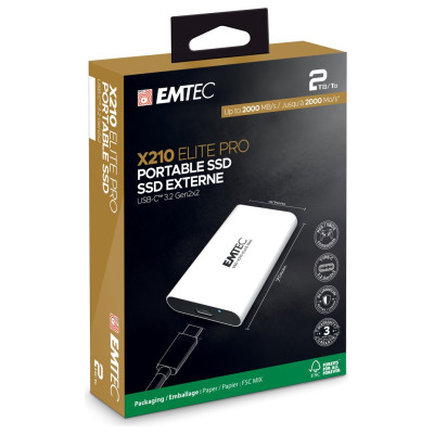 Emtec SSD 3.2Gen2 X210 Elite Pro 1TB Portable
