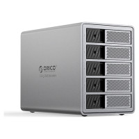 Orico 9858T3 5 Big DAS Solution ProThunder Disk Array with Thunderbolt 3 for 5 x 2.5"/3.5" SATA HDD/SSD - Gray
