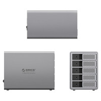 Orico 9858T3 5 Big DAS Solution ProThunder Disk Array with Thunderbolt 3 for 5 x 2.5"/3.5" SATA HDD/SSD - Gray