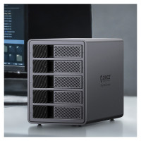Orico 9858T3 5 Big DAS Solution ProThunder Disk Array with Thunderbolt 3 for 5 x 2.5"/3.5" SATA HDD/SSD - Gray