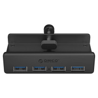 Orico MH4PU Hub Clamp-Mounted 4x USB-A 3.0 - Black