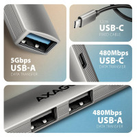 Axagon I/O HUB USB3.2 4PORT/0.12M HUE-STC AXAGON
