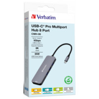 Verbatim Dokstacija Verbatim USB-C Pro Multiport Hub 8 Port