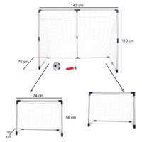 KIK Futbola vārti 2-in-1 (143x110x70 cm) KX4876