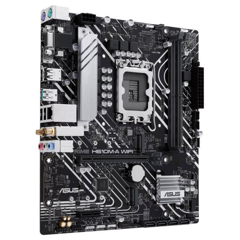Asus Mainboard|ASUS|Intel H610|LGA 1700|micro ATX|RAM DDR5-SDRAM|2xSlots|Wi-Fi Yes|Bluetooth Yes|2xNumber of M.2 (M) slots|PRIMEH610M-AWIFI
